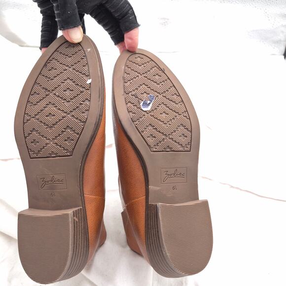 NEW ZODIAC Women's Val-Western Side Zip Ankle Boots in a cognac brown SIZE 6.5 - Picture 5 of 6